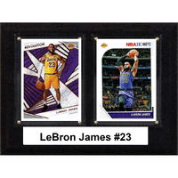 C & I Collectibles NBA 6 x8  Lebron James Los Angeles Lakers Two Card Plaque