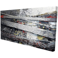 Begin Industrial and Texturized Abstract Stripes - Print on Canvas Edition