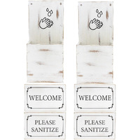 Welcome Sign with Hand Sanitizer Dispenser Holder