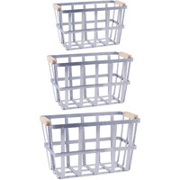 DII Urban Metal Basket Contemporary Storage Container, Galvanized, Basket Set, 3 Piece