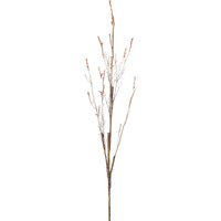 Contemporary Home Living Set of 12 Brown and Orange Glittered Twig Christmas Spray, 45