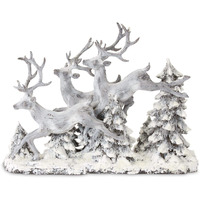 Deer and Trees 16 L x 12.5 H Resin