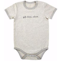 Stephan Baby 137174 Gift from Above Baby Snapshirt Cream & Grey - 0-3 MonthsPack of 2