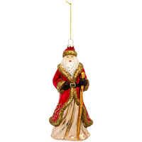 Melrose International Santa Ornament (Set of 6) 8  H Glass