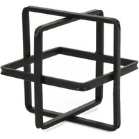 Cheung's Alle Black Geometric Cube-Large Table Decor