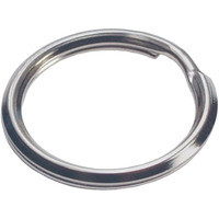 Tempered Steel Split Rings & Cable Key Ring44; Silver - Pack of 50