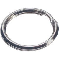 Tempered Steel Rings & Cable Key Ring44; Silver - Pack of 50