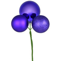 Vickerman 593097-18  Purple Pick Christmas Decoration (4 Pack) (N193066)