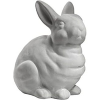 Urban Trends Collection Terracotta Kneeling Rabbit Figurine LG Washed Finish Gray