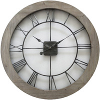 Hermle 42017 Carter 3D Roman Wood Wall Clock44; Antiqued Silver