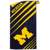 Northwest NCAA Michigan Wolverines Jacquard Beach Towel, 36  x 72 , Upward