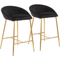 LumiSource Matisse Counter Stools for Kitchen Counter, Counter Height Chairs, Bar Stools Set of 2, Counter Height Chairs, Bar Stools for Kitchen Island