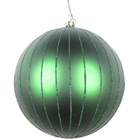 Vickerman 5  Emerald Matte Glitter Ball Christmas Ornament.. Includes 4 Pieces per Bag.