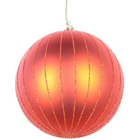 Vickerman 5  Burnished Orange Matte Glitter Ball Christmas Ornament. Includes 4 Pieces per Bag.