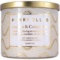 Perry Ellis Candle Scented Candles, Jasmine & Cedarood Soy Candle