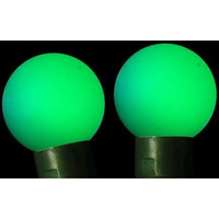 Kellogg Plastics 0.75 in. Holiday & Christmas Indoor & Outdoor LED- Green - Frosted Ball