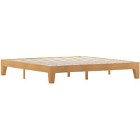 Flash Furniture Evelyn Wooden Platform Bed - Natural Pine Finish - King - Wooden Slat Support - No Box Spring Required - Easy Assembly