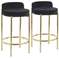 LumiSource Chloe Counter Stools for Kitchen Counter, Counter Height Chairs, Bar Stools Set of 2, Counter Height Chairs, Bar Stools for Kitchen Island