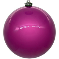 Vickerman 10  Mauve Pearl UV Drilled Ball Ornament, 1 per Bag.