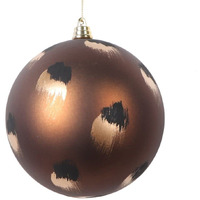 Vickerman 689578-4.75  Mocha Matte Brush Strokes Ball Christmas Tree Ornament (4 Pack) (MT220976)