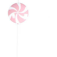 Vickerman 26  Pastel Pink Flat Round Lollipop on Stick.