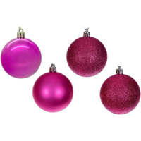 Vickerman 693995-2.75  Hot Pink Glitter Ball Christmas Tree Ornament (20 pack) (N590759)