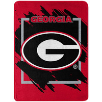 NORTHWEST ENTERPRISES NCAA 46x60 Dimensional Design Micro Raschel Thro Blanket (Georgia Bulldogs)