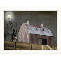 Midnight Moon 5 White Framed Print Wall Art