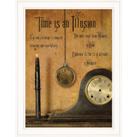 Time Is An Illusion 3 White Framed Print Wall Art