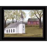 Faith And Freedom 3 Black Framed Print Wall Art