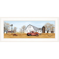 Autumn On Farm 1 White Framed Print Wall Art