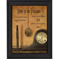 Time Is The Illusion Black Framed Print Wall Art