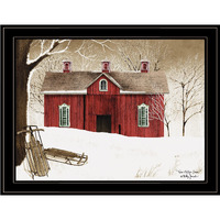 New Fallen Snow 4 Black Framed Print Wall Art