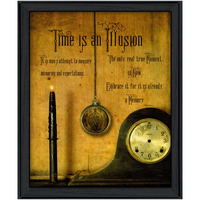 Time Black Framed Print Wall Art