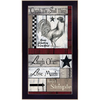 Cherish The Small Things 2 Black Framed Print Wall Art