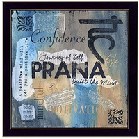 Yoga Series - Prana Black Framed Print Wall Art