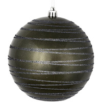 Vickerman 528556-6  Pewter Candy Glitter Ball Christmas Tree Ornament (3 pack) (N187887D)