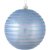 Vickerman 575543-6  Lilac Candy Glitter Ball Christmas Tree Ornament (3 pack) (N187834D)