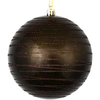 Vickerman 528075-4.75  Gunmetal Candy Glitter Ball Christmas Tree Ornament (4 pack) (N187784D)