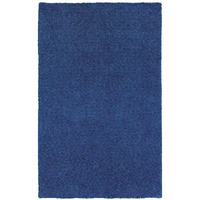 HomeRoots 509006 8 x 11 ft. Deep Blue Shag Hand Tufted Handmade Stain Resistant Rectangle Area Rug