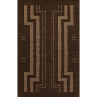 Momeni Simba Hand Tufted Wool Geometric Area Rug, Brown, 8' X 10'