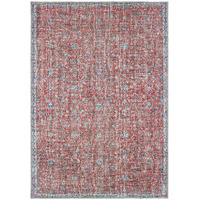 HomeRoots 509781 8 x 10 ft. Oriental Power Loom Stain Resistant Rectangle Area Rug Red & Blue