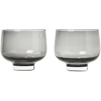 212 Main 7 oz Flow Drinking Glasses Smoked - Set of 2