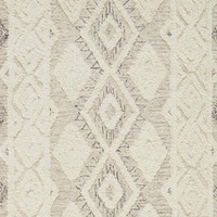 HomeRoots 512776 8 x 10 ft. Ivory Taupe & Gray Wool Geometric Hand Tufted Handmade Stain Resistant Rectangle Area Rug