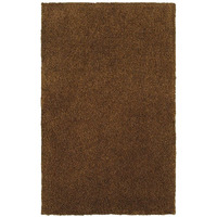 HomeRoots 508994 8 x 11 ft. Brown Shag Hand Tufted Handmade Stain Resistant Rectangle Area Rug