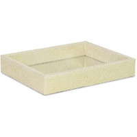 HomeRoots 483300 1.75 x 10.25 x 8 in. White & Gold Rectangular Mirrored Tray