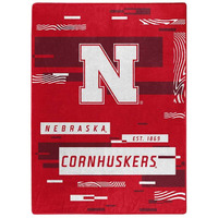 Northest Company NCAA Digitize Design Plush Raschel Tho Blanket, 60 x80  (Nebraska Cornhuskers)