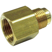 JMF 3/8 in. Dia. x 1/2 in. Dia. Female Flare to Male Flare Yellow Brass Reducer