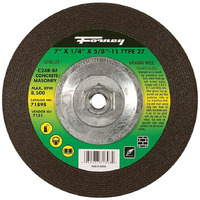 Forney 7 in. Dia. x 1/4 in. thick x 5/8 in. Silicon Carbide Masonry Grinding Wheel 8500 rpm 1 pc.