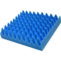 Skil-Care Convoluted Foam Cushion, 18  W x 16  D x 4  H, Egg-Crate Design for Pressure Relief, Lightweight and Portable, Blue, 910110